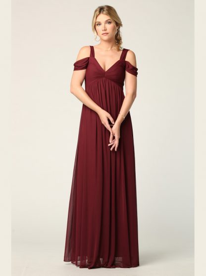 3321 - Empire Waist Off Shoulder Gown