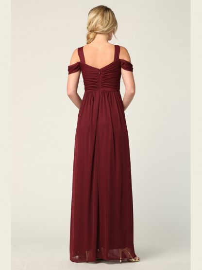 3321 - Empire Waist Off Shoulder Gown - Image 2