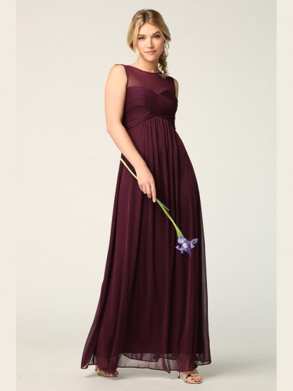 3153 | Stretch Chiffon Gown With Sweetheart Bodice and Empire Waist, Maternity Option - Image 11