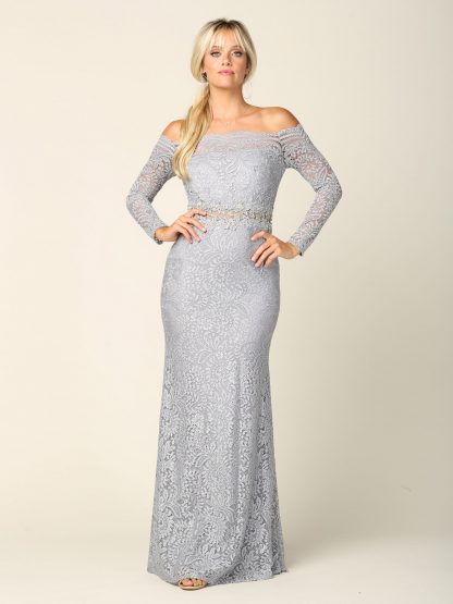 3287 - Lace Off Shoulder Illusion Dress - Image 4