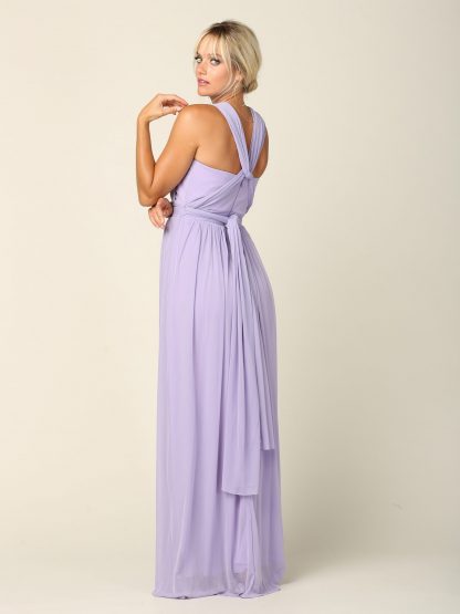 3316 - Convertible Stretch Chiffon Bridesmaid Dress - Image 9
