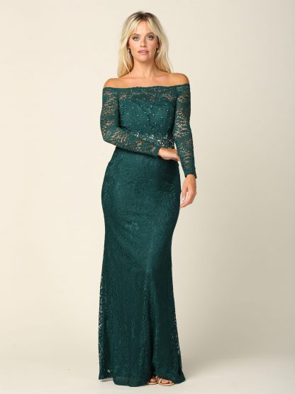3287 - Lace Off Shoulder Illusion Dress - Image 7