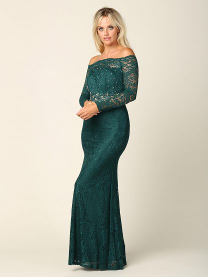 3287 - Lace Off Shoulder Illusion Dress - Image 6
