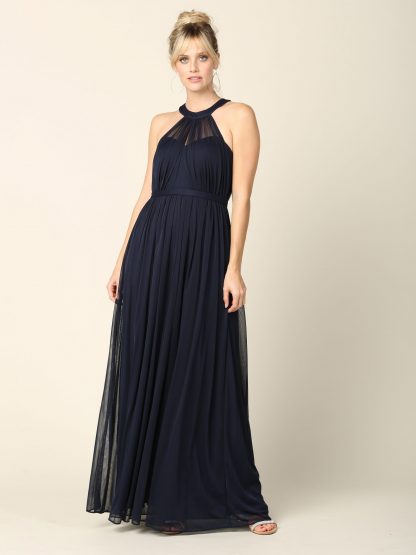 3252 | Stretch Chiffon Halter Bridesmaid Dress - Image 10