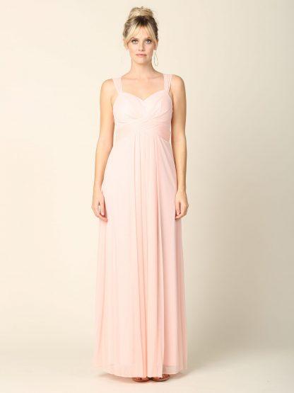 3269 - Stretch Chiffon Gown with Pleats - Image 2