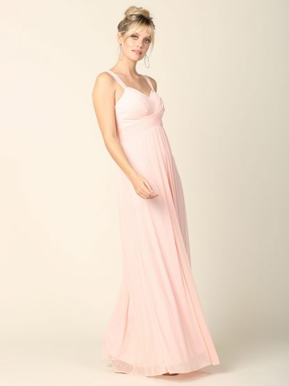 3269 - Stretch Chiffon Gown with Pleats
