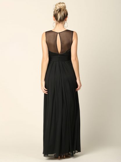 3269 - Stretch Chiffon Gown with Pleats - Image 5