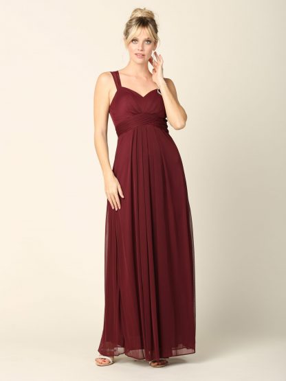 3269 - Stretch Chiffon Gown with Pleats - Image 6