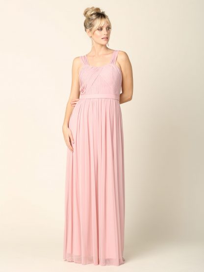 3204 | Pleated Top Stretch Chiffon Bridesmaid Dress