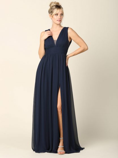 3329 - V-neck Front And Back Grecian Dress - Image 7