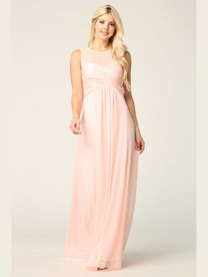 3153 | Stretch Chiffon Gown With Sweetheart Bodice and Empire Waist, Maternity Option - Image 13