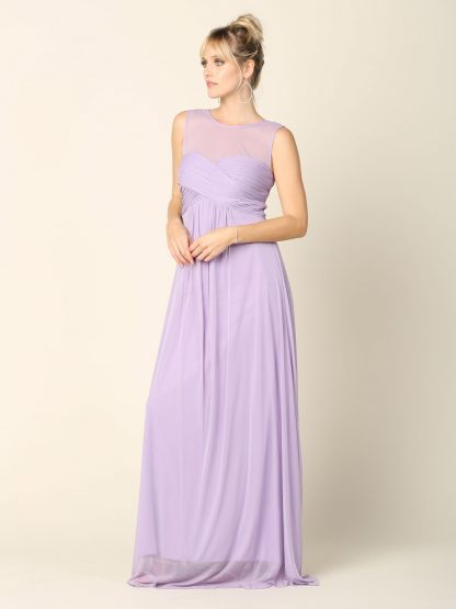 3153 | Stretch Chiffon Gown With Sweetheart Bodice and Empire Waist, Maternity Option - Image 9