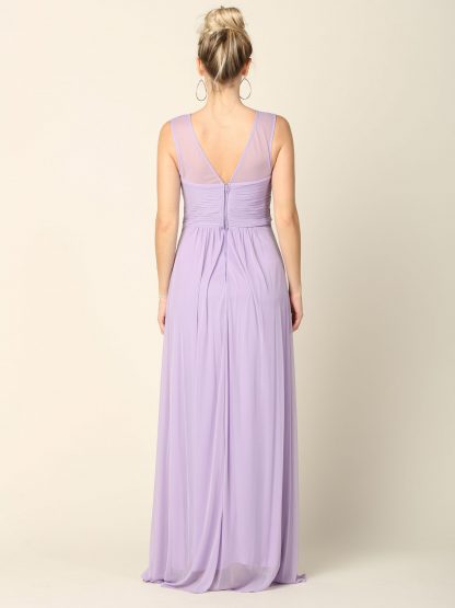 3153 | Stretch Chiffon Gown With Sweetheart Bodice and Empire Waist, Maternity Option - Image 10