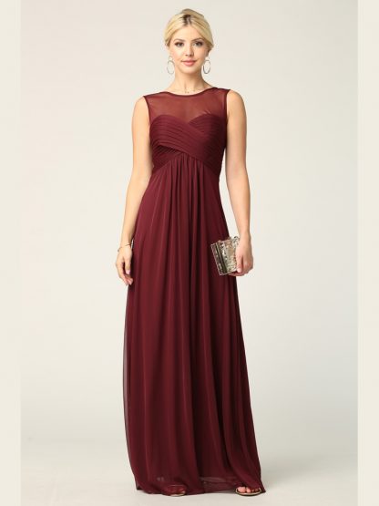 3153 | Stretch Chiffon Gown With Sweetheart Bodice and Empire Waist, Maternity Option - Image 14