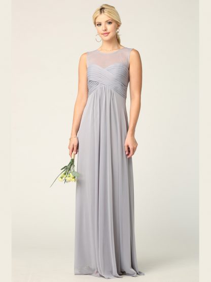 3153 | Stretch Chiffon Gown With Sweetheart Bodice and Empire Waist, Maternity Option - Image 17