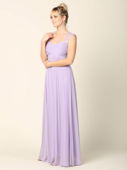 3073 - Stretch Chiffon Bridesmaid Gown with Maternity Option - Image 7