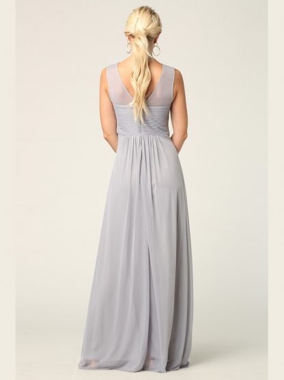 3153 | Stretch Chiffon Gown With Sweetheart Bodice and Empire Waist, Maternity Option - Image 18