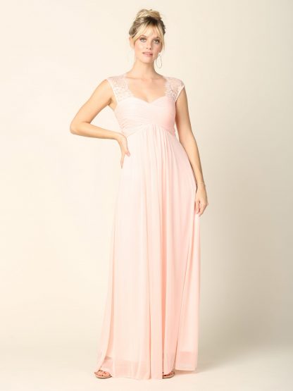 3073 - Stretch Chiffon Bridesmaid Gown with Maternity Option - Image 4