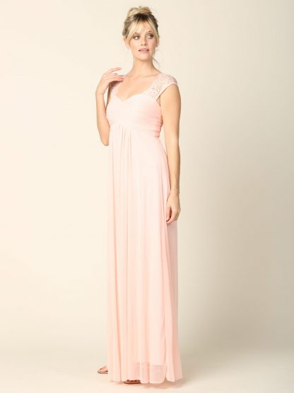 3073 - Stretch Chiffon Bridesmaid Gown with Maternity Option - Image 5