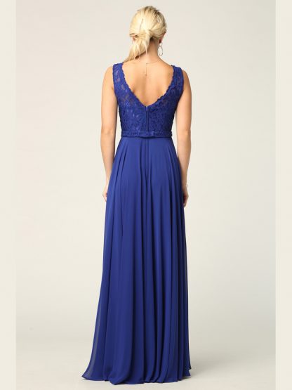 3299 - Sleeveless Lace And Chiffon Bm Dress - Image 6