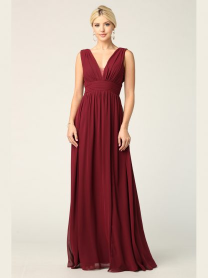 3329 - V-neck Front And Back Grecian Dress - Image 9
