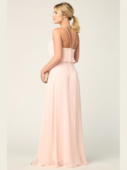 3315 - Ruffle Halter Chiffon Bridesmaid Gown - Image 7