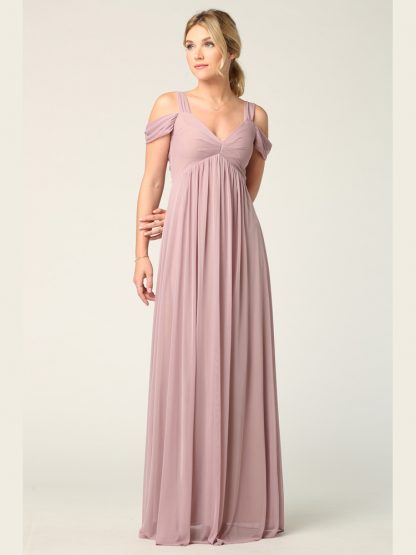 3321 - Empire Waist Off Shoulder Gown - Image 5