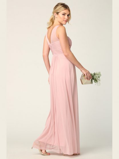 3153 | Stretch Chiffon Gown With Sweetheart Bodice and Empire Waist, Maternity Option - Image 6