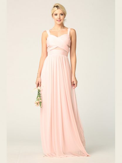 3125 | Stretch Chiffon Sheer Panel Dress - Image 7