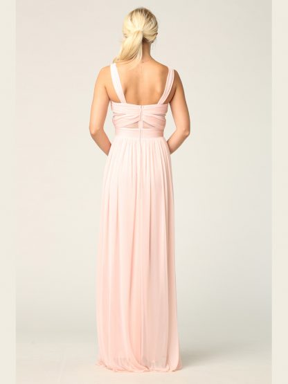 3125 | Stretch Chiffon Sheer Panel Dress - Image 8