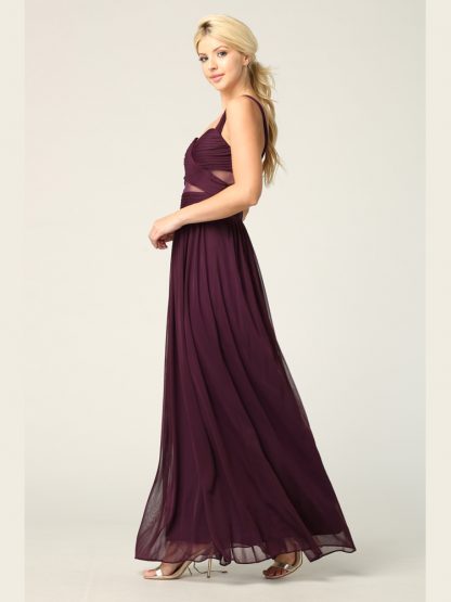 3125 | Stretch Chiffon Sheer Panel Dress - Image 10
