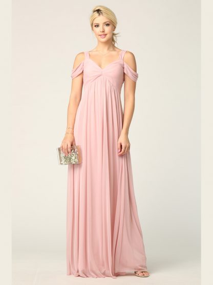 3321 - Empire Waist Off Shoulder Gown - Image 8