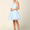 5210 - Tulle Embroidered Dress W Corset Back - Image 5
