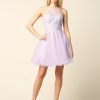 5210 - Tulle Embroidered Dress W Corset Back - Image 8