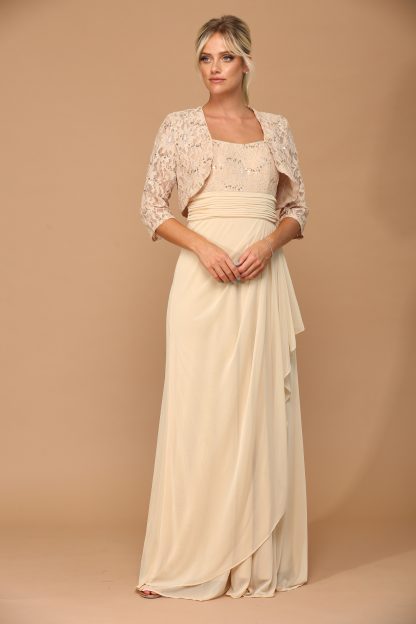 3094-1 | Mama 2pc Stretch Chiffon Set with Lace Jacket