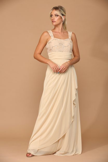 3094-1 | Mama 2pc Stretch Chiffon Set with Lace Jacket - Image 2