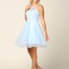 5210 - Tulle Embroidered Dress W Corset Back - Image 6