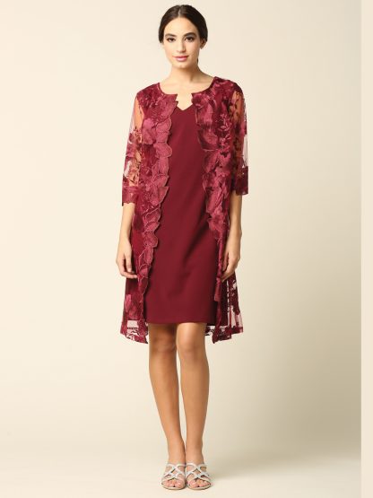 3351 - Mama Lace Dress with Attached Zip Jacket - Image 10