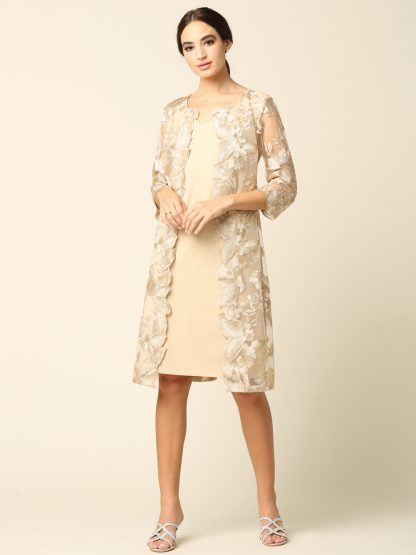 3351 - Mama Lace Dress with Attached Zip Jacket - Image 13