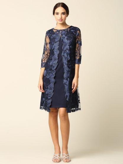 3351 - Mama Lace Dress with Attached Zip Jacket - Image 8