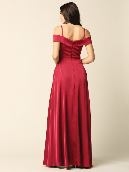 3355 - Off Shoulder A-Line Gown with Slit - Image 10