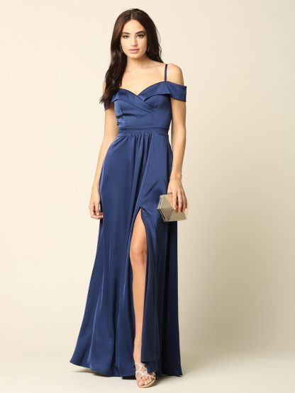 3355 - Off Shoulder A-Line Gown with Slit - Image 13