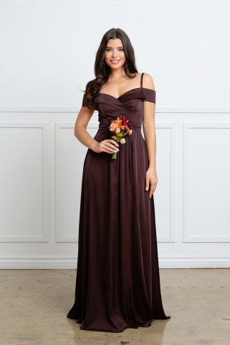 3355 - Off Shoulder A-Line Gown with Slit