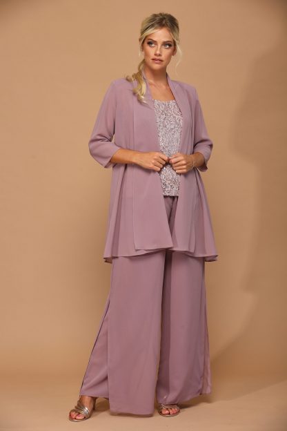 3383 - 3-PC Pebble GGT Jacket & Pants Set with Lace Sequin Tank - Image 12