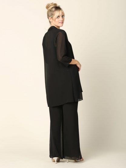 3383 - 3-PC Pebble GGT Jacket & Pants Set with Lace Sequin Tank - Image 7