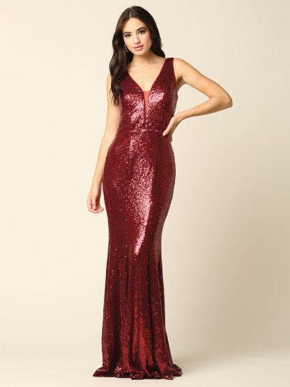 3384 - Sleeveless Sequin Gown with Corset Back FLASH SALE THROUGH THE END OF JUNE! $10 WHEN BUYING 10 OR MORE PIECES. - Image 13