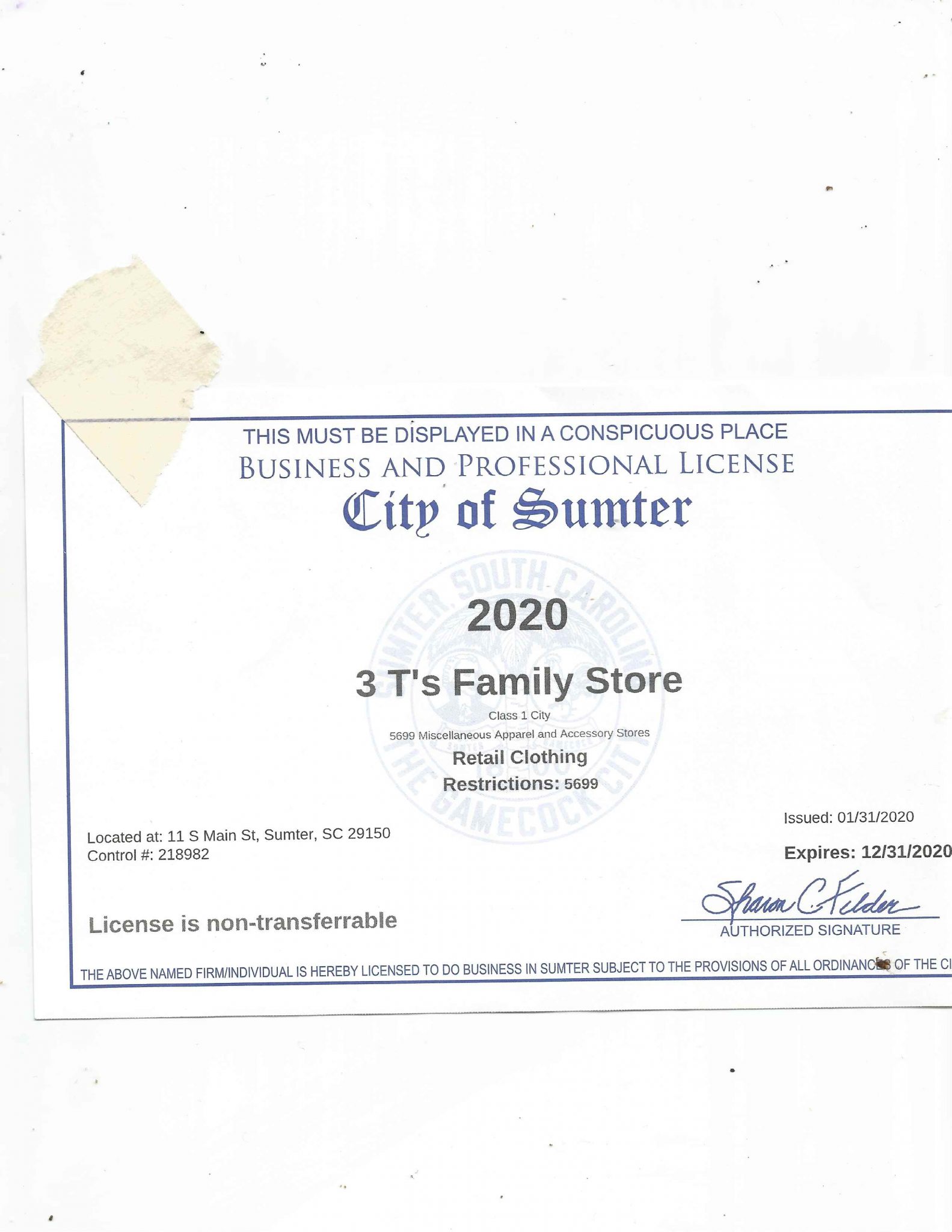 SC Business License 2020.jpeg Eva USA