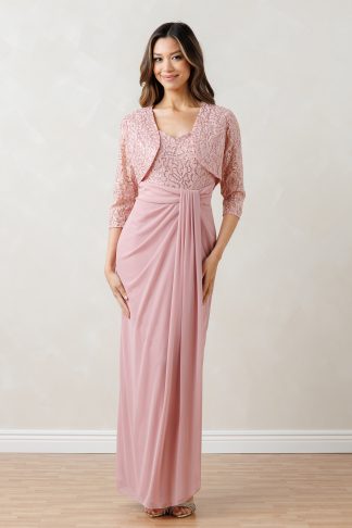 3406 | 2 PC MAMA DRESS WITH MATCHING BOLERO