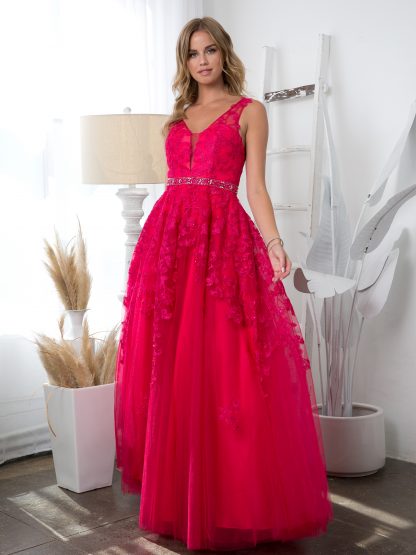5232 - TULLE BALLGOWN WITH EMBROIDERY CORSET BACK - Image 4