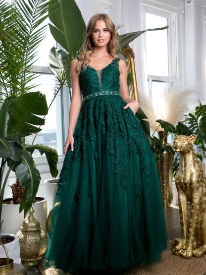 5232 - TULLE BALLGOWN WITH EMBROIDERY CORSET BACK - Image 3